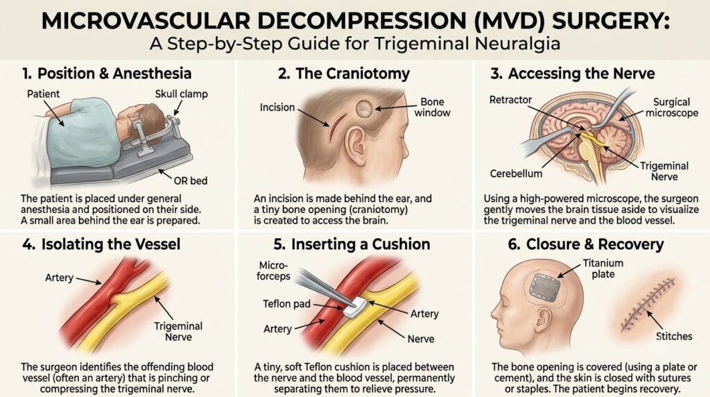 What Happens During MVD Surgery for Trigeminal Neuralgia? Step-by-Step Guide