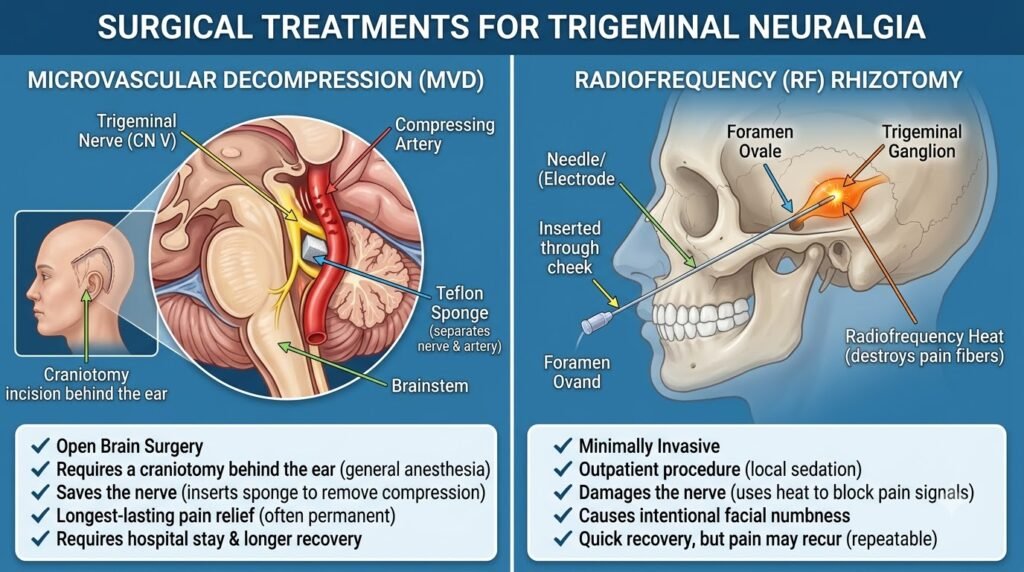MVD vs Radiofrequency for Trigeminal Neuralgia